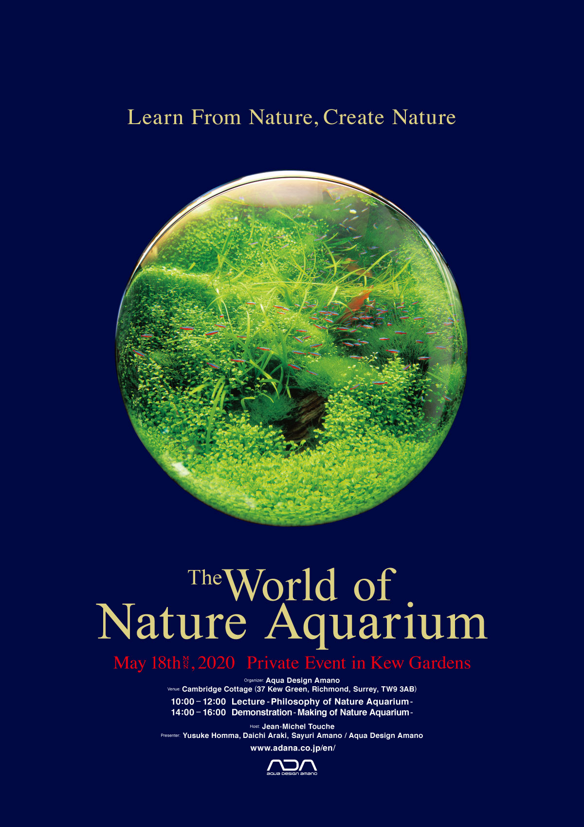 ADA Private Event in Kew World of Nature Aquarium' | ADA - NEWS RELEASE